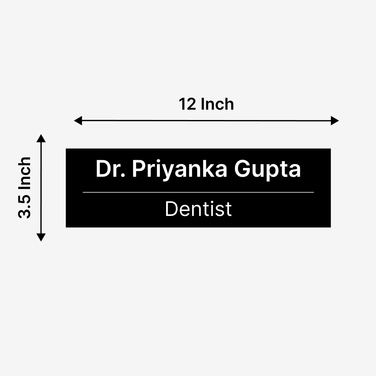 Rectangle Profession Name Plate