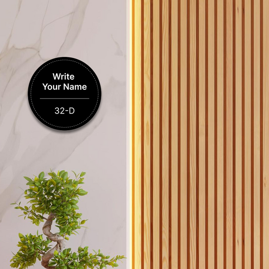 Round Pattern Home & Office Name Plate