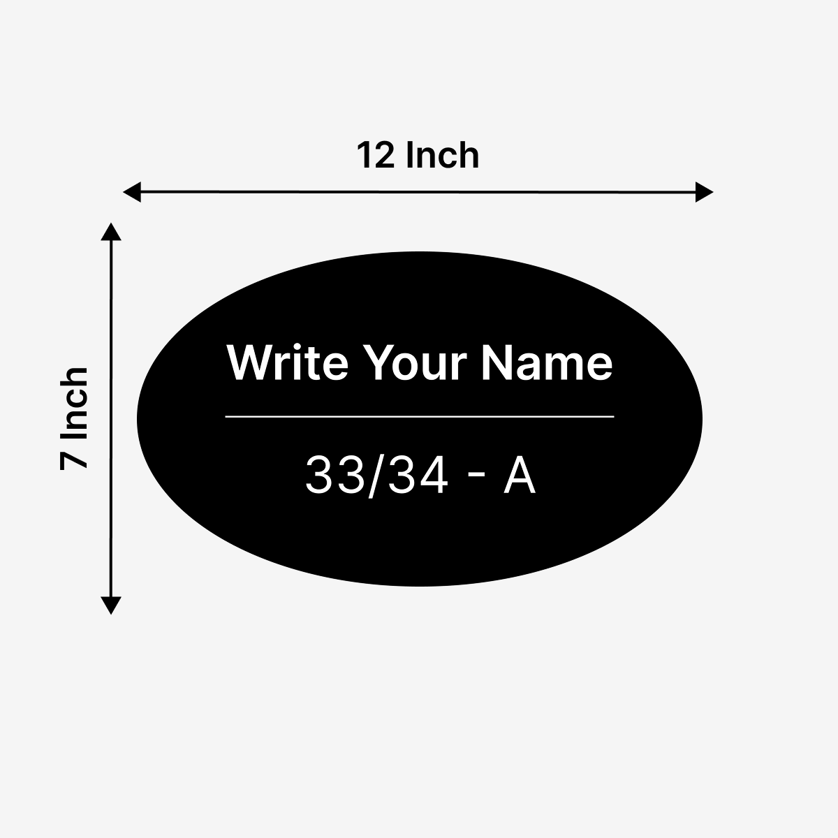 Oval Pattern Home & Office Name Plate