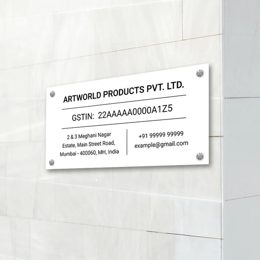 Square- Office, Shop & Home Name & GST Name Plate