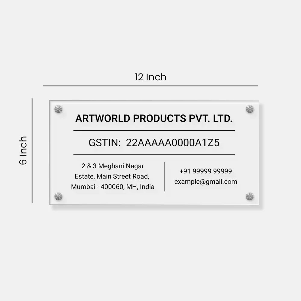 Recta- Office, Shop & Home Name & GST Name Plate