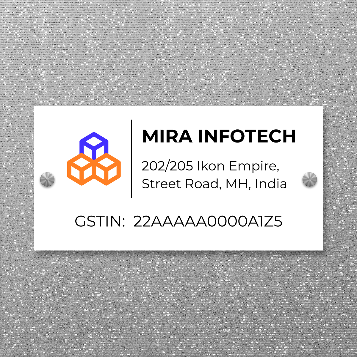 Acrylic Name Plates for office