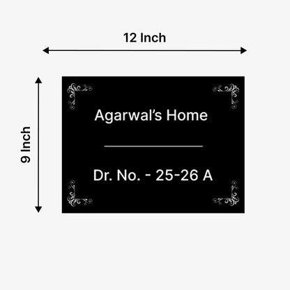 Square Home & Office Name Plate