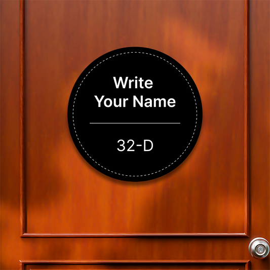 Round Pattern Home & Office Name Plate