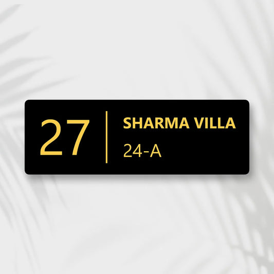 Premium Customized Flat Number  Name Plate for Home Entrance