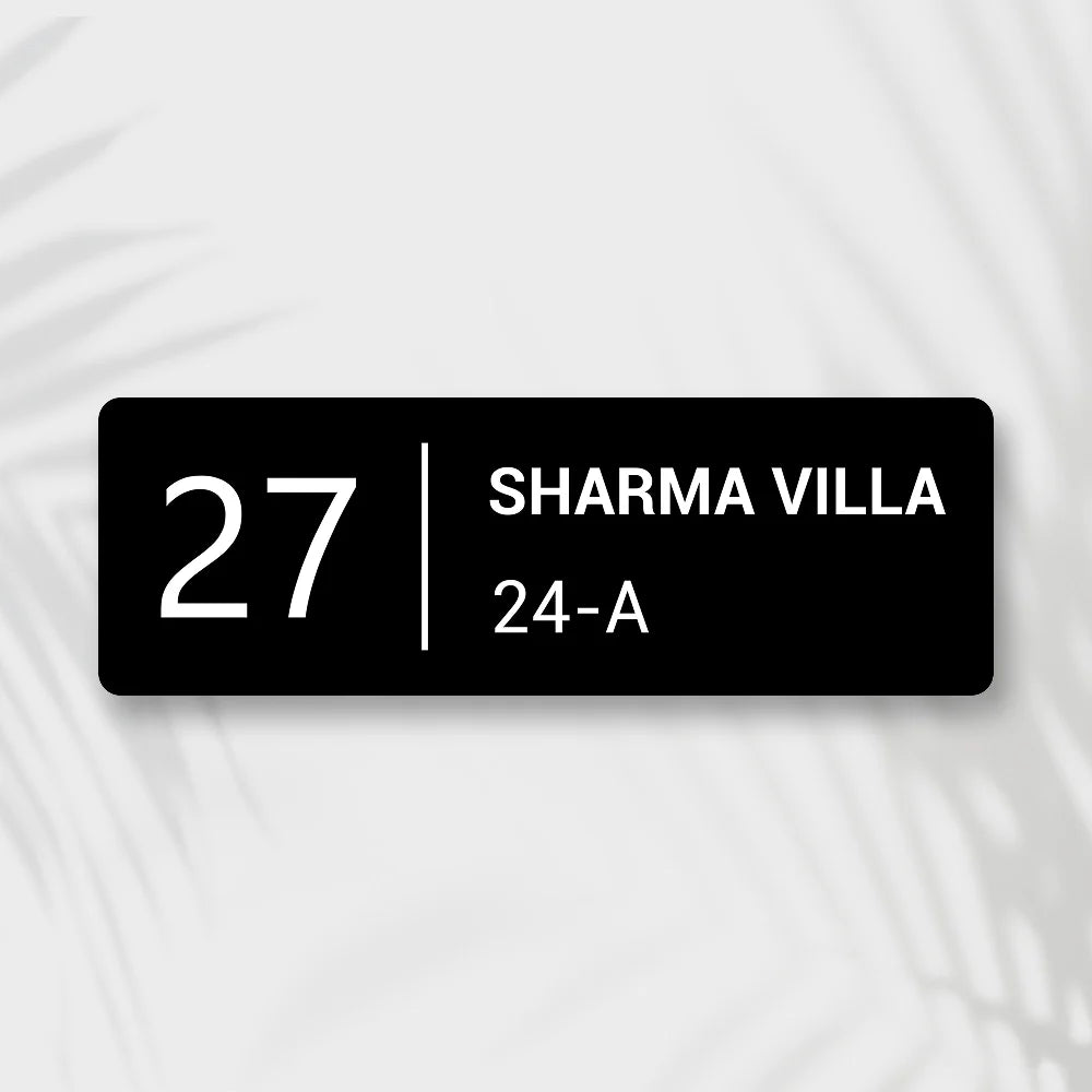 Premium Customized Flat Number  Name Plate for Home Entrance