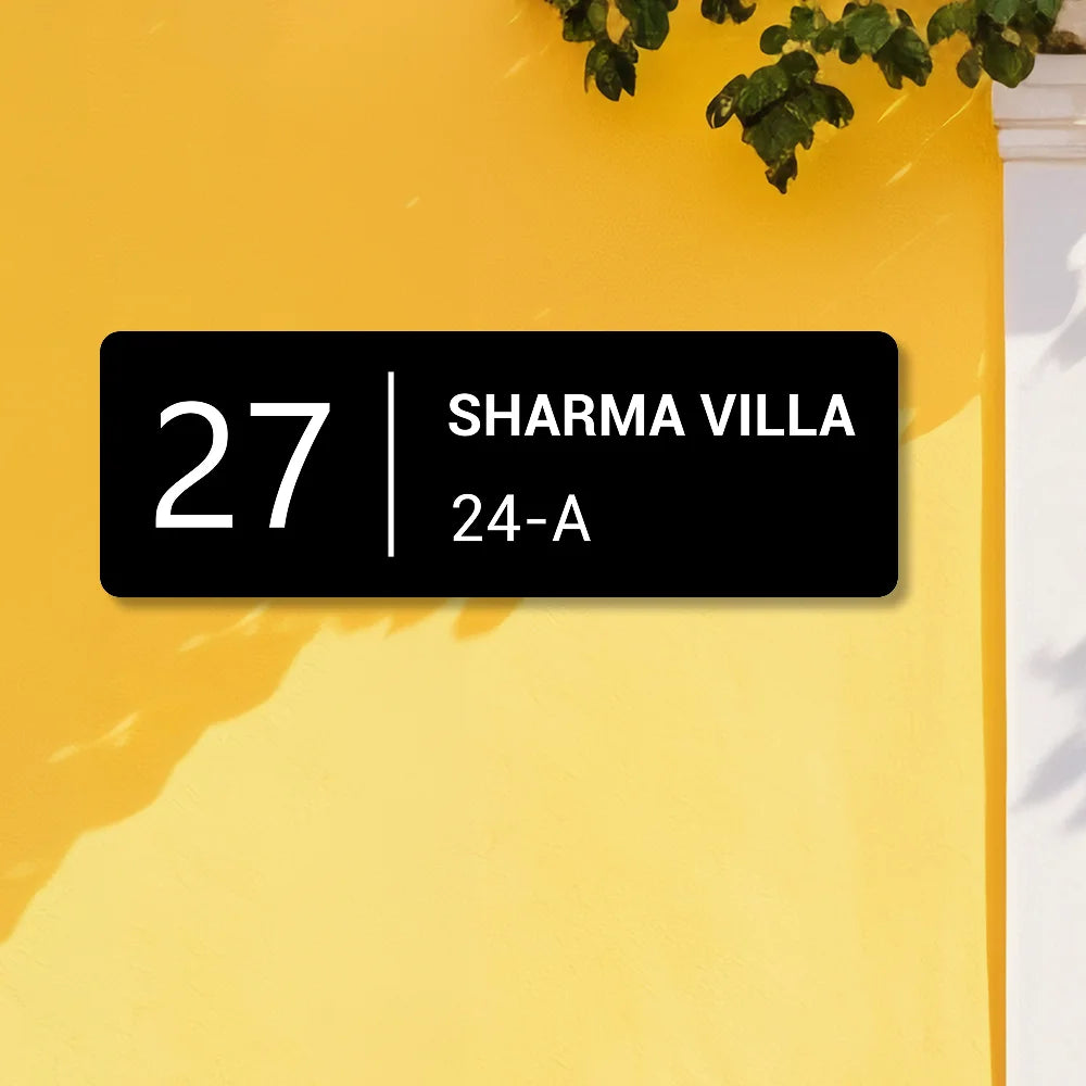 Premium Customized Flat Number  Name Plate for Home Entrance