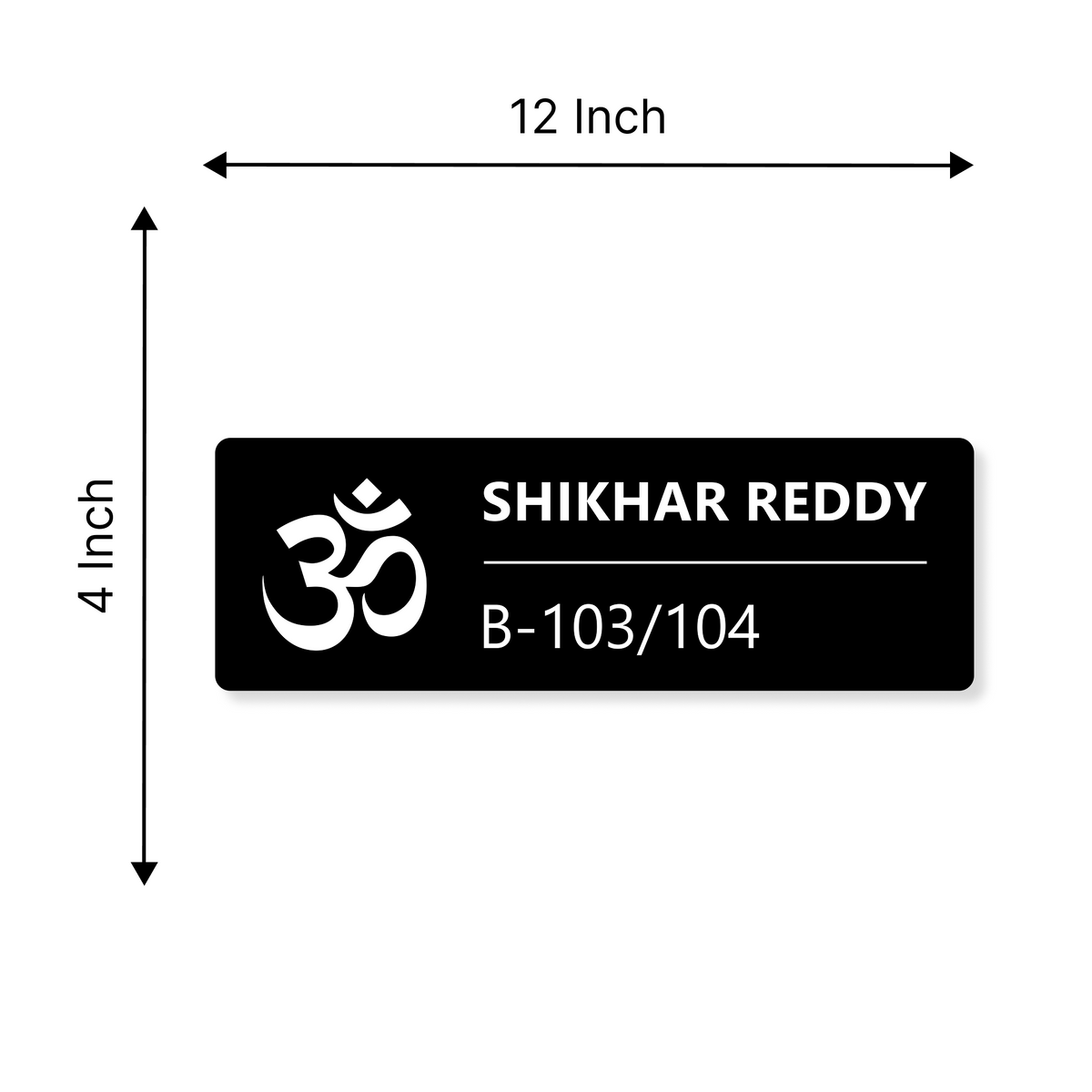 Premium Customized Om Name Plate for Home Entrance