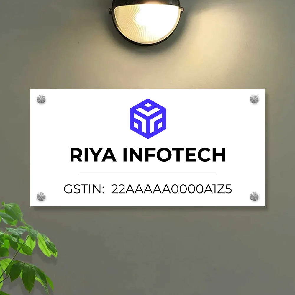 Premium Acrylic Office Name Plate - Custom Shop & Home Name Board ...