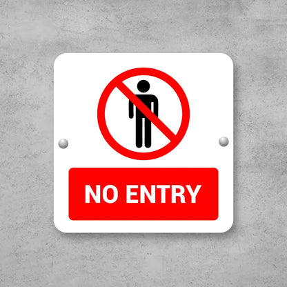 Premium No Entry Sign Board | High-Visibility Commercial & Office Security Signage
