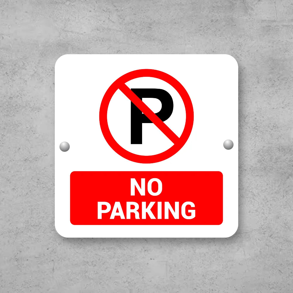 Premium No Parking Sign Board | High-Visibility Outdoor & Gate Security Signage