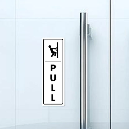 Premium Push & Pull Door Sign Set | Modern High-Visibility Glass Door Signage